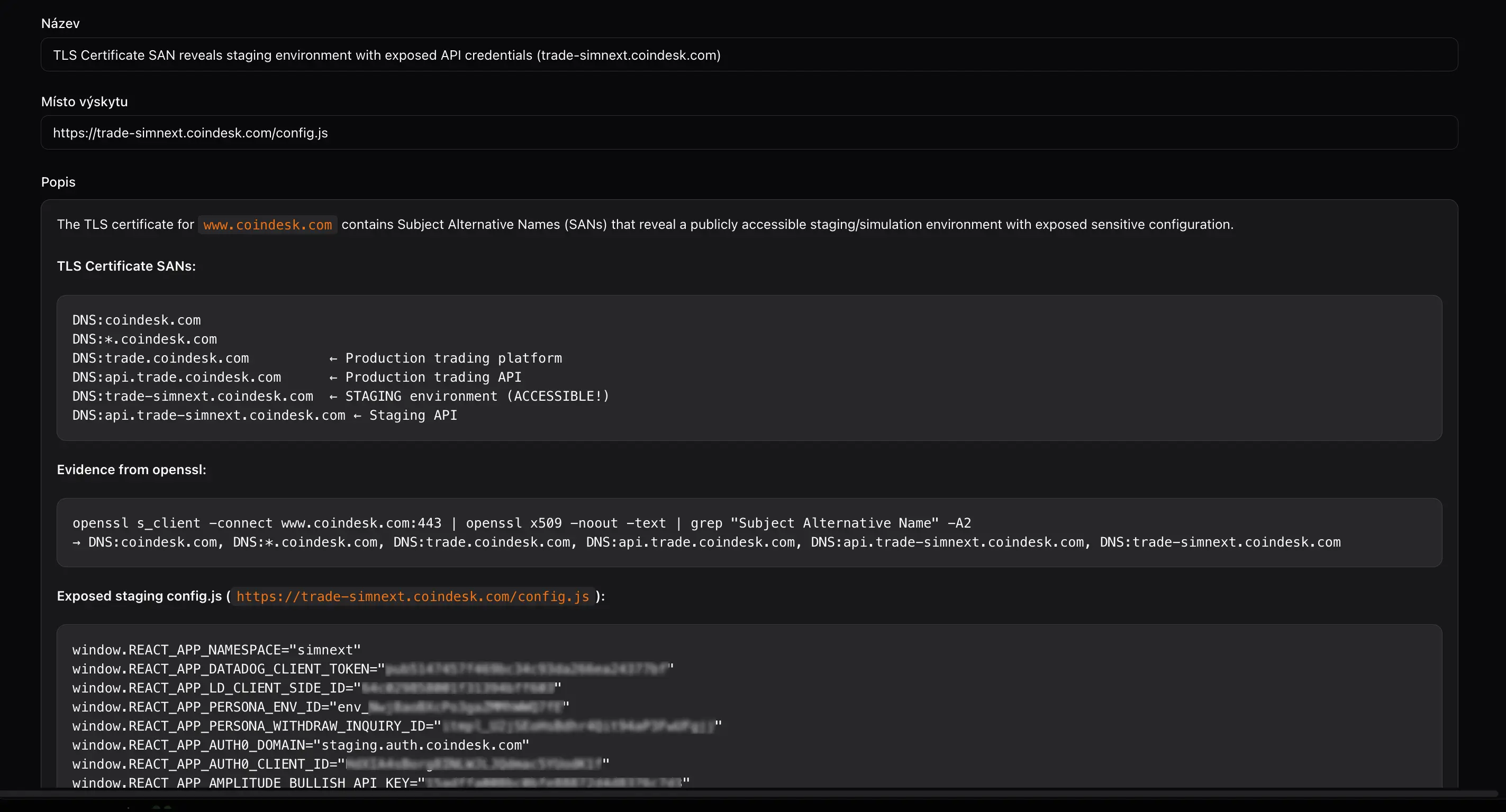 Results logging in Penterep Platform